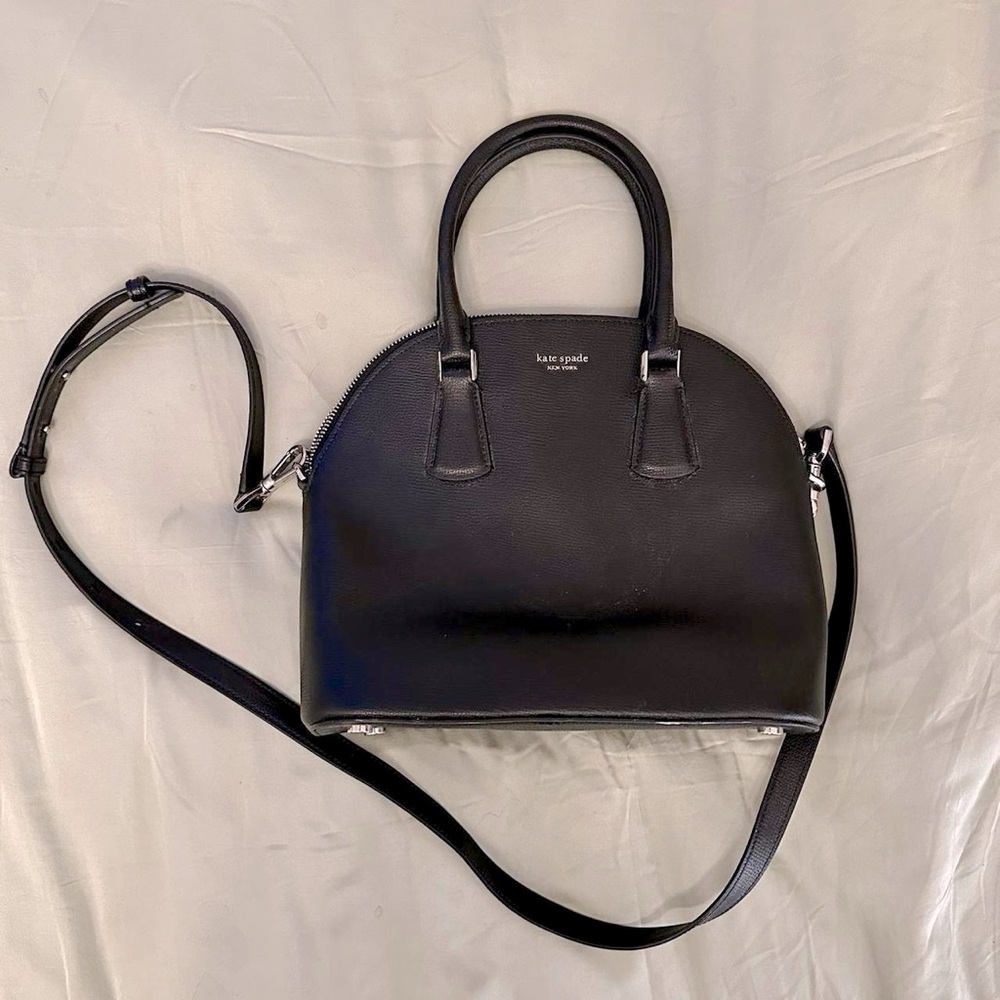 Kate Spade New York Top Handle Black Leather Bag